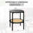 Wood Round Table With Open Shelf,Rattan End Table