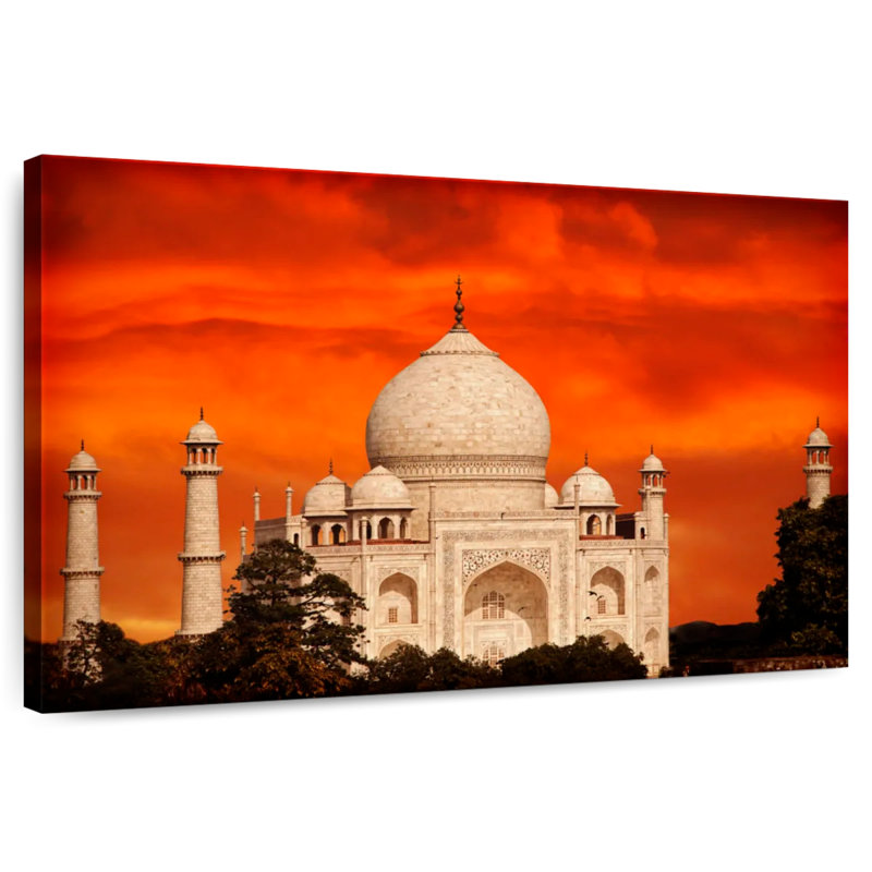 Adella Sunset Over Taj Mahal, 16" H x 24" W