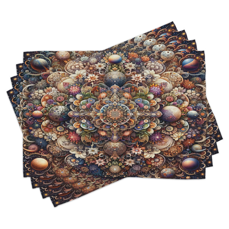 Ensemble de 4 napperons Ambesonne Mandala