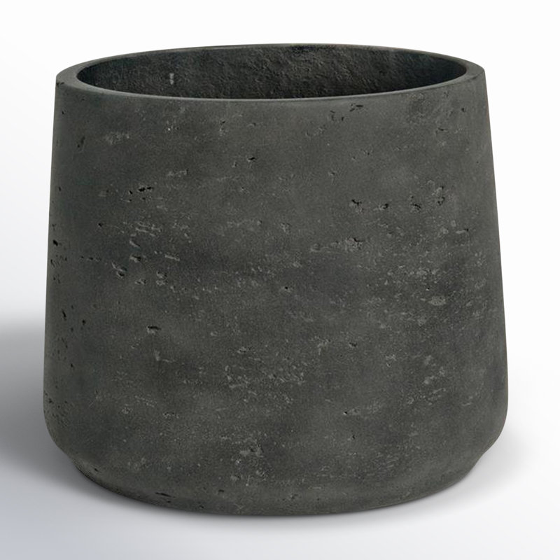 Adona Handmade Pot Planter, 8" H x 9" W x 9" D, Black
