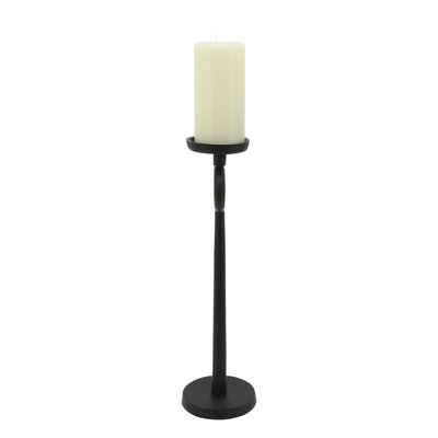 Porte-bougie simple en fer noir moderne