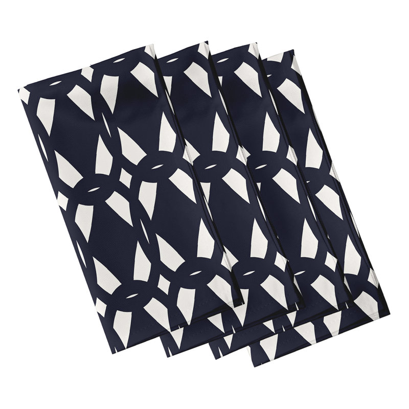 Serviette Danitra, L 18 po x L 18 po, Bleu marine