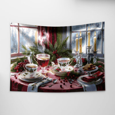 Tapisserie murale «Christmas Holiday Tea Party»