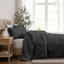 Ensemble d'édredon de 3 pièces en microfibre à nervures Swift Home - couleurs unies et motifs rayés - toutes saisons, durable, facile d'entretien-156299528-156299570