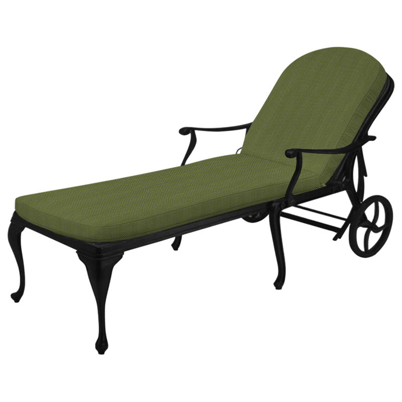 Roues de chaise longue d'extérieur en fonte Provance incluses, Pas de soudure, Forêt de lin, Terre antique