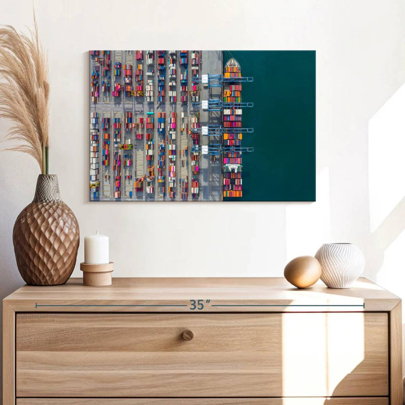 Mehar Seaport From Above, 16" H x 24" W