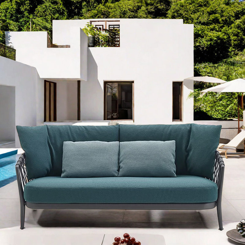 Noorul 66.93'' Wide Rectangle Loveseat with Cushions