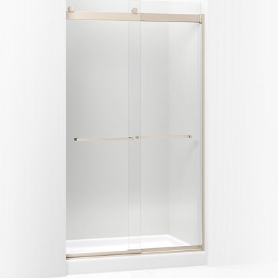 Levity 47.63'' x 82'' Double Sliding Shower Door with CleanCoat Technology