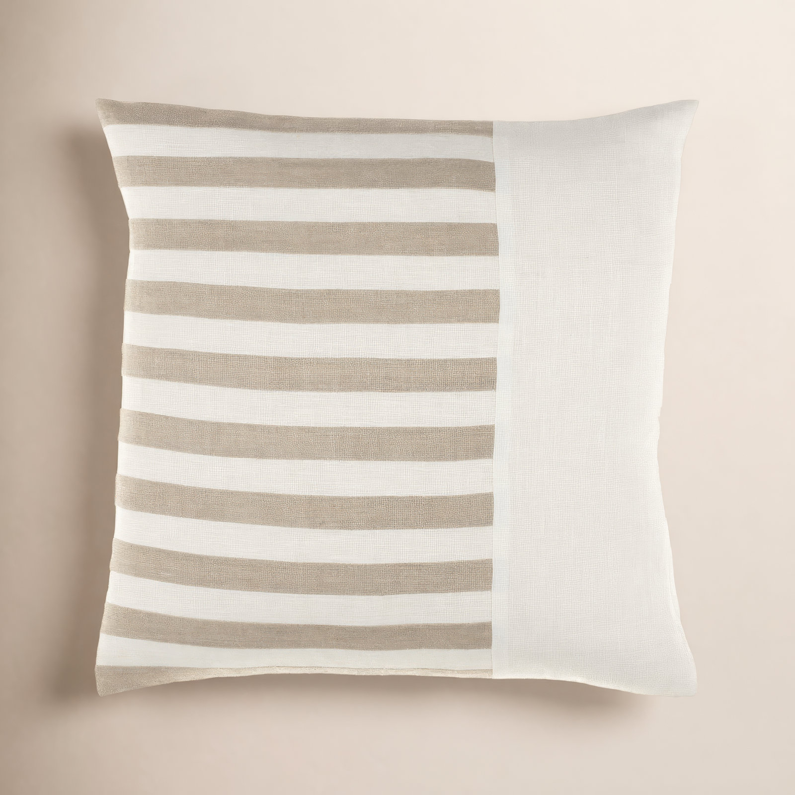 Hegg Striped Linen Throw Pillow, 20" x 20", Down