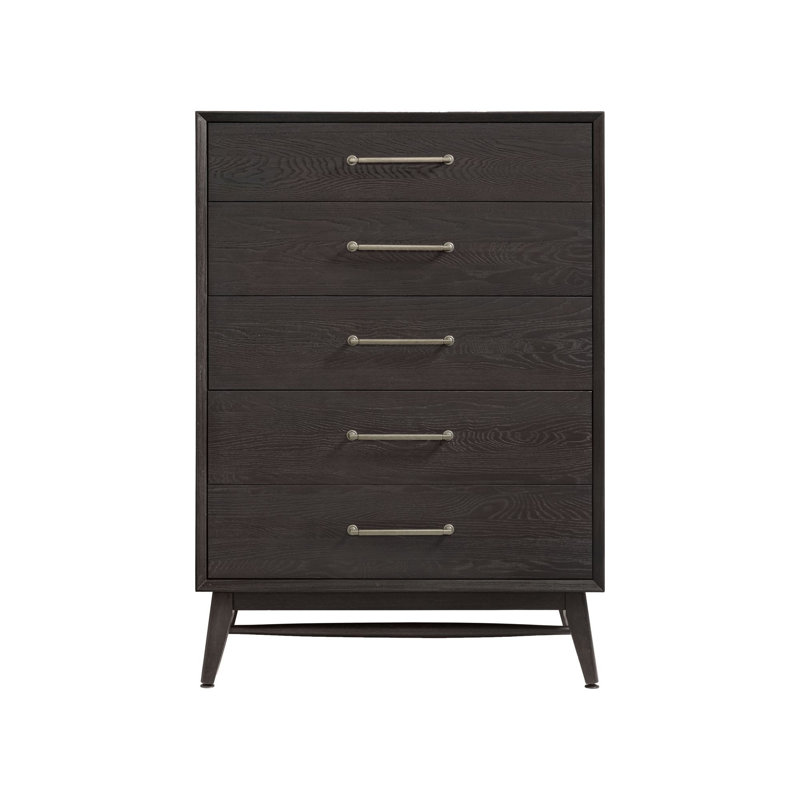 Commode 5 tiroirs Catriona, Noir