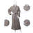 McPhail Waffle Weave Honeycomb Cotton Soft Plush Lightweight Unisex Adult Bath Robe-52139030-52157631