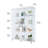 Gracelino 66.5" Tall Glass China Cabinet Curio Display Stand with 2 Lockable Doors and Open Storage Shelf-323873628