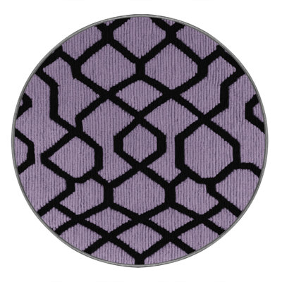 Machine Washable Trellis Pink Area Rug