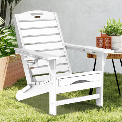 Foldable Adirondack Chair Firepit Chairs With Hideaway Ottoman