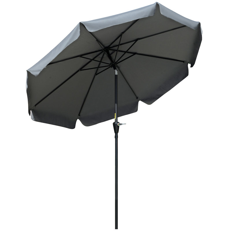 Petersburg 266cm Tilt Market Parasol, Grey