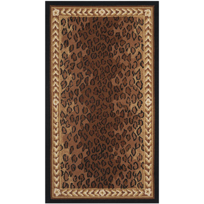 Altman Hand Hooked Wool Animal Print Rug