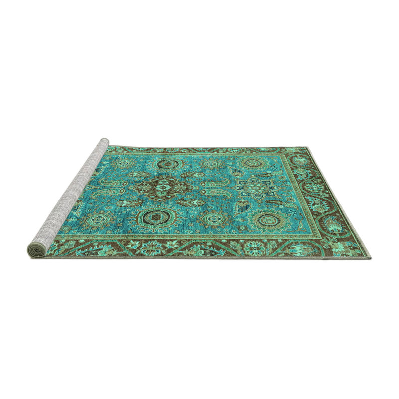 Washable Oriental Indoor Rug, Square 3'