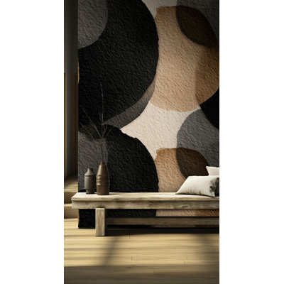 Murale abstraite moderne à motif abstrait pelez et collez amovible