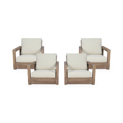 Acacia Wood Outdoor Club Chairs