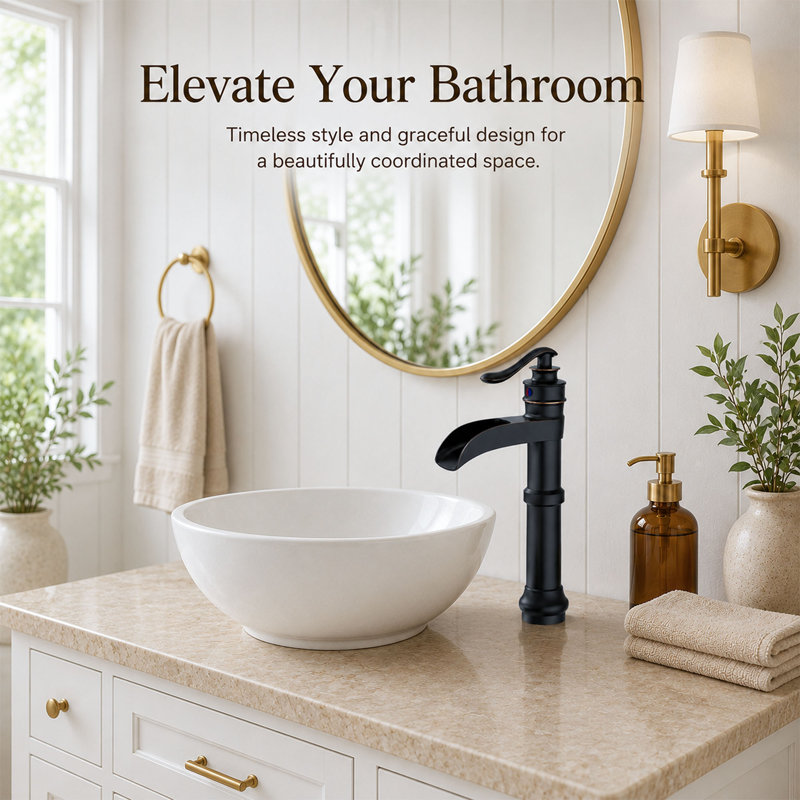 Robinet pour salle de bain Deluge, Bronze frotté à l'huile
