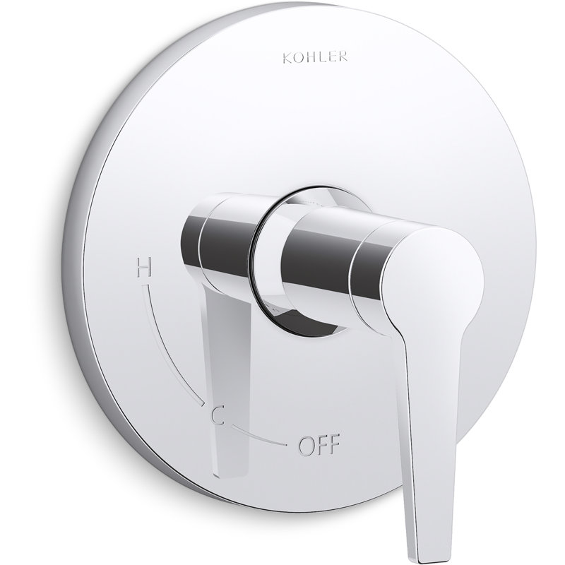 Pitch Rite-Temp Shower Valve Trim, Polished Chrome