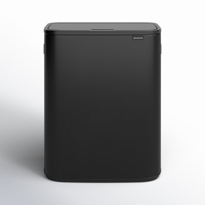 Brabantia Bo Touch Top Dual Compartment Recycling Trash Can, 2 x 8 Gallon (16 Gallon Capacity)