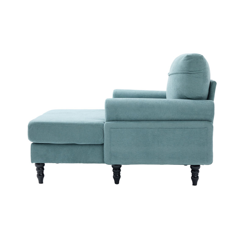 Chaise longue rembourrée 38,2 po, Vert menthe