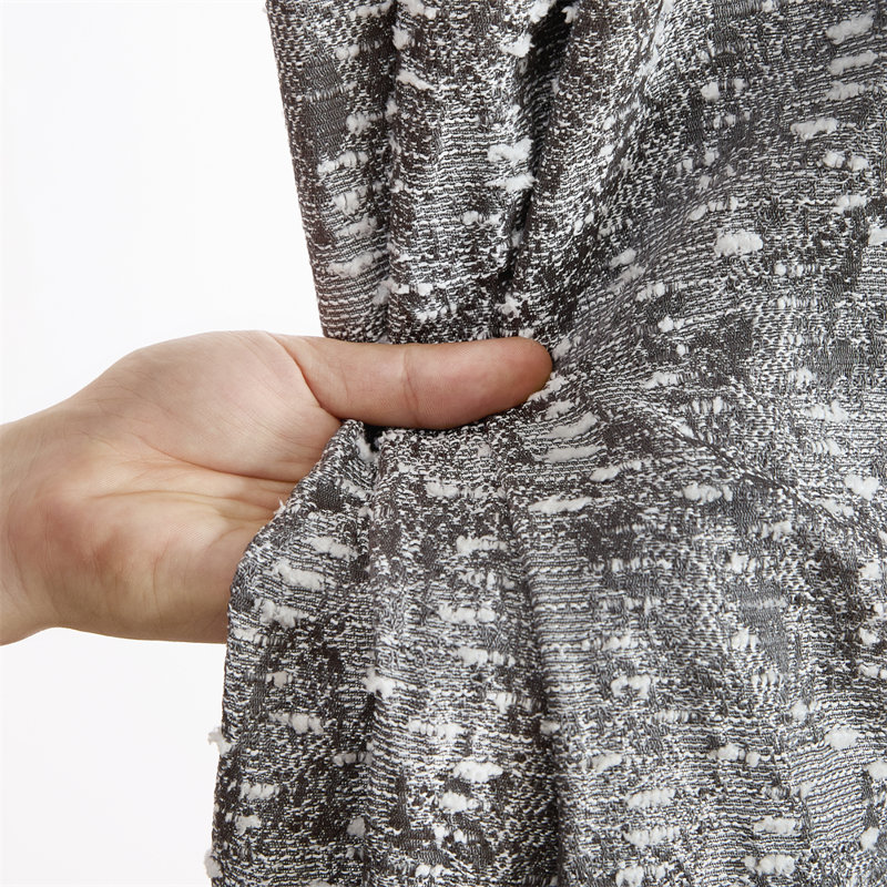 Nazmul Jacquard Slub Texture Semi-Sheer Curtain Panel, Charcoal, 37" W x 96" L
