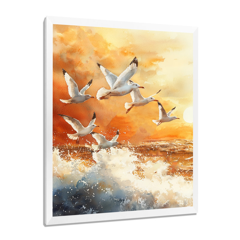 Aylsworth - animaux, art mural, H 40 po x l 30 po, Reproduction encadrée d'une seule photo, Blanc