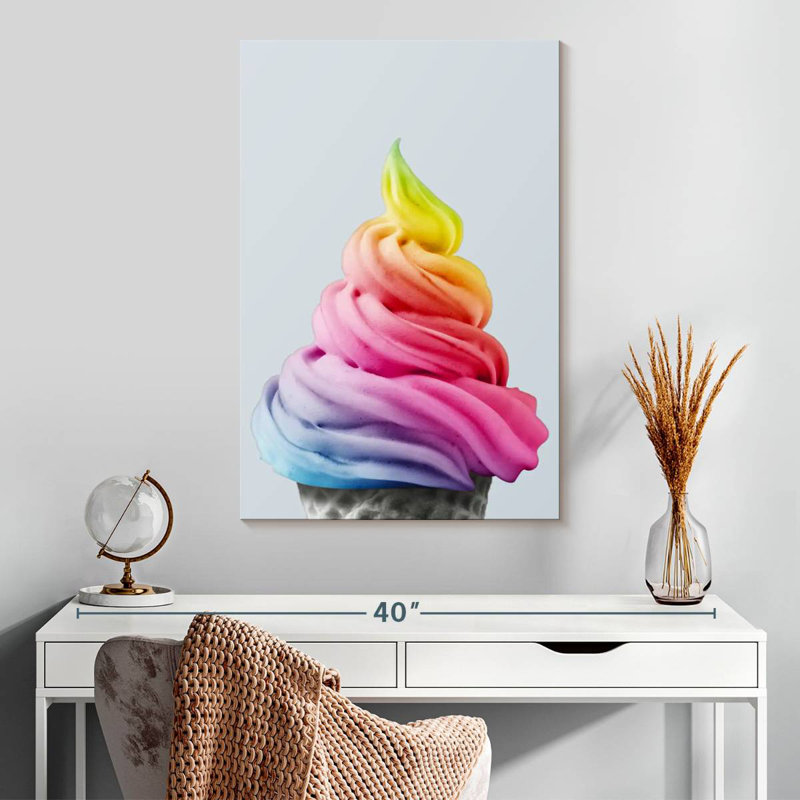 Yarlin Rainbow Ice Cream, 30" H x 20" W