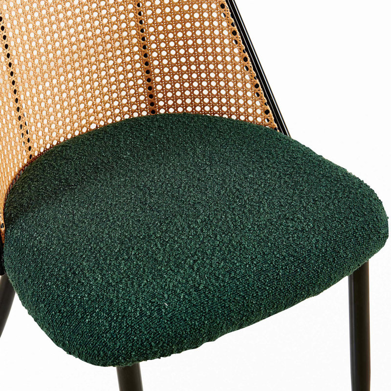 Dining Chairs Boucle Chairs, Green