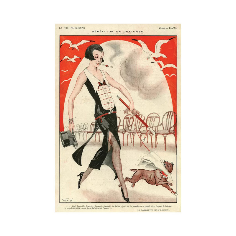 «1920s La Vie Parisienne», impression sur toile tendue, H 18 po x l 12 po x 1,5 po