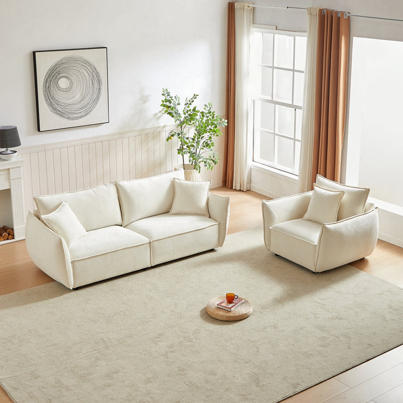 Canapé 3 places + canapé 1 place, Beige