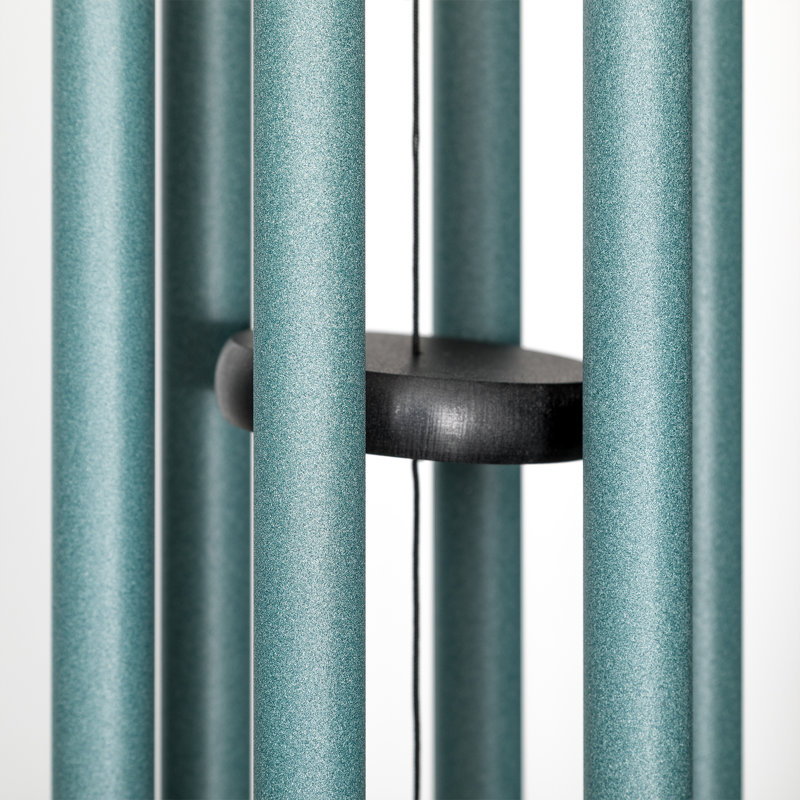 Patina Green 30" Aluminum Wind Chime for Outdoor Decor