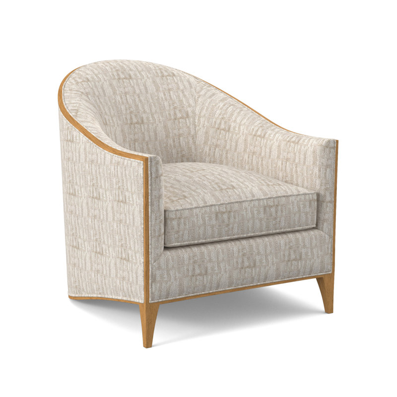 Atelier Barrel Chair, Amber, White Caps Fog Viscose