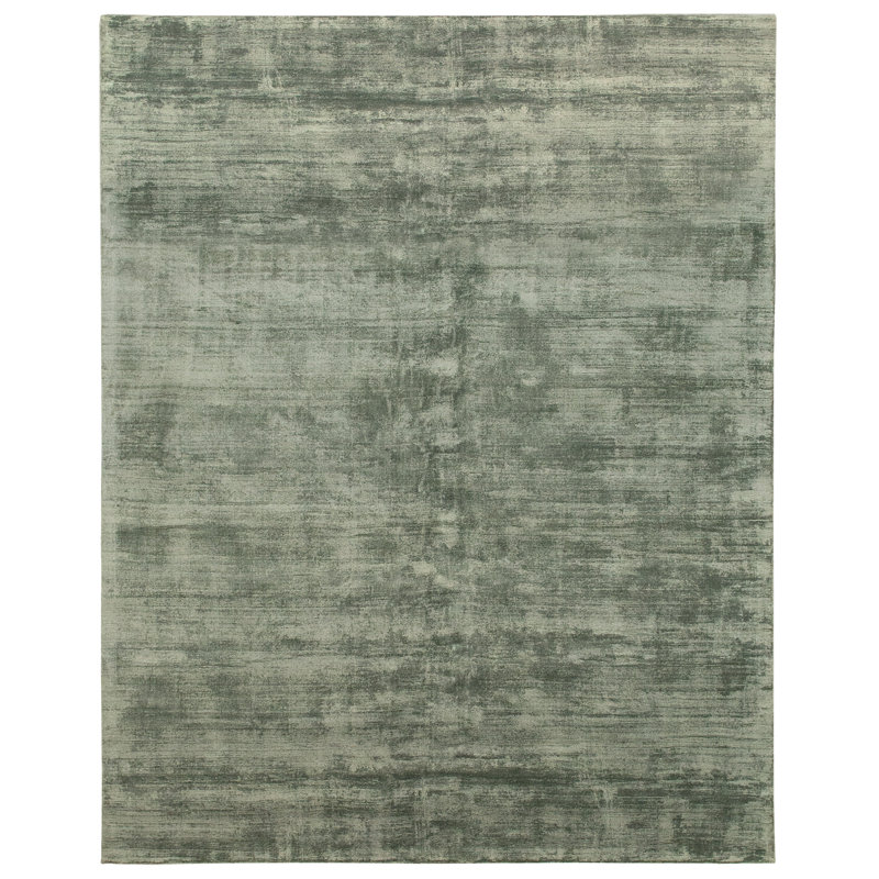 Tapis vert fait à la main, Rectangle 6 pi x 9 pi