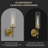 1 -  Light Modern Black Glass Wall Sconce Bathroom Vanity Light Fixture (Set of 2)-125965350