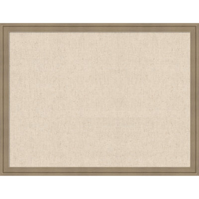  Framed Fabric Pinboard, Natural Linen by The Creative Bunch Studio Printed Bulletin Board for Use as a Vision Board or Wall Organization