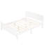 Structure de lit plateforme en bois de pin massif rustique avec tête et pied de lit de style campagnard-429827818-429827817