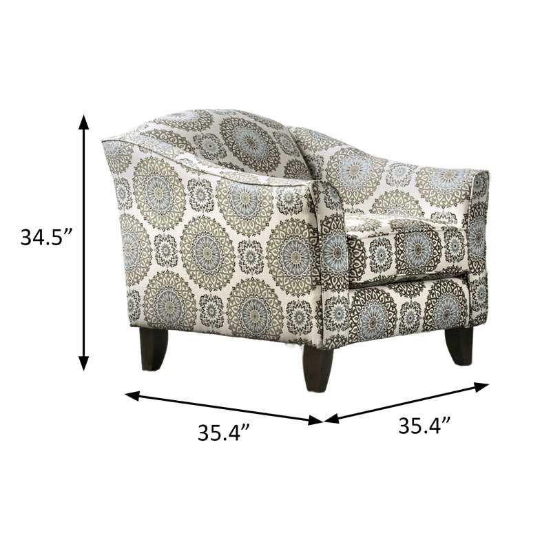 Chaise transitionnelle l 35,4 ", floral