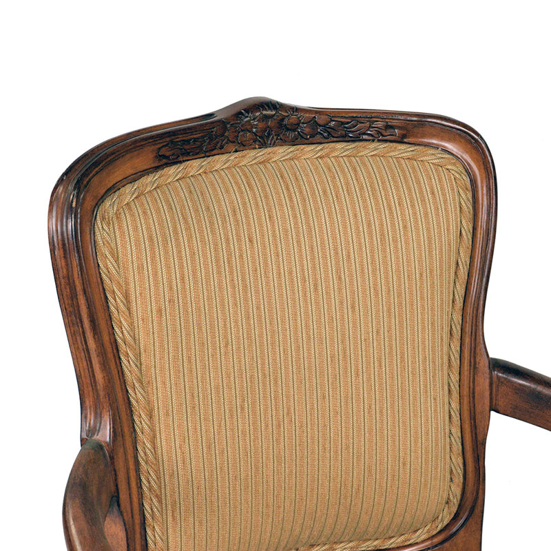 Fauteuil Donnelly Louis XV Junior Contract, Brun clair / Jaune