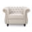 Camberley 39.5" Wide Tufted Chesterfield Club Chair with Scrolled Arms, Nailhead Trim, and Turned Legs-339274407