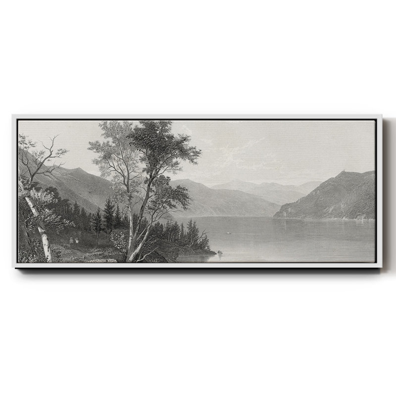 Lake George, reproduction d'art sur toile, H 24 po x l 60 po x P 1,5 po, Blanc