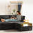 Cloudelle 5 - Piece Corduroy Fabric Sectional-2013568152
