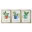 Basilic en pot - ensemble de 3 peintures sur toile encadrées-1187249458-1187249461