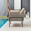 Chaise de patio avec coussin, chaise longue d'extérieur en rotin-1621339565