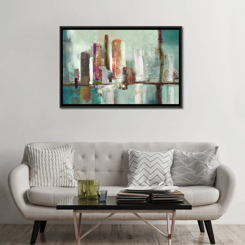 « illumination i », impression sur toile, H 18 po x l 26 po x P 1,5 po, Toile avec cadre noir, Pas de tapis