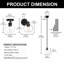 Luminaire suspendu simple noir mat à 1 lumière Choi (paquet de 3)-406006909