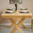 Burlywood Rectangular Solid Wood Dining Table-1633799191