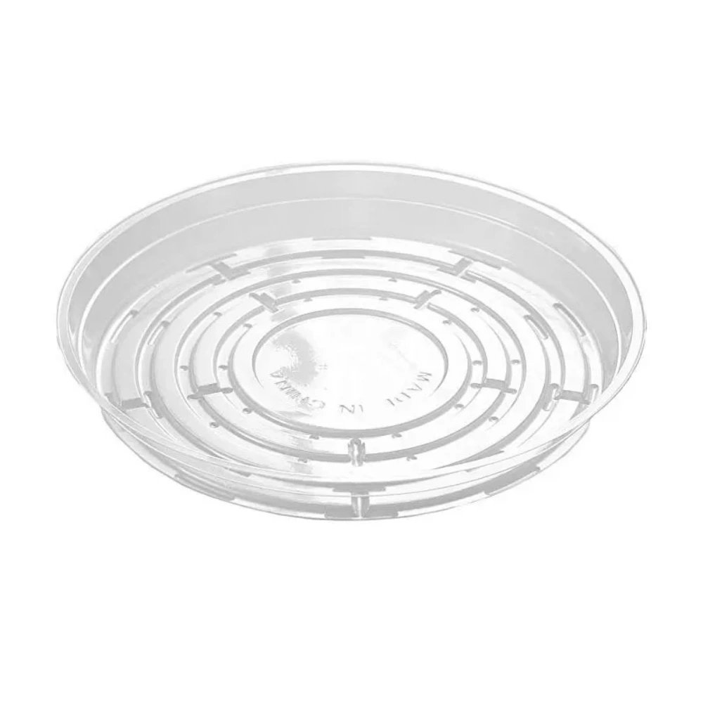 20pcs Plant Saucer Clear Plastic Drip Trays Plate Dish 6" Plant Pot Arlmont & Co. 
